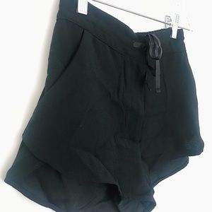 High rise black shorts